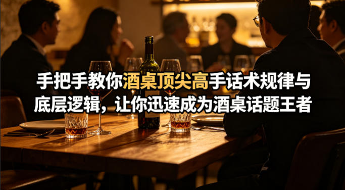 付费文章:手把手教你酒桌顶尖高手话术规律与底层逻辑,让你迅速成为酒桌话题王者(二十年全网独家经验分享)力繁信息站-闲云创业网-老谢轻创网-中创网-福缘网-冒泡网-资源之家-魔方项目库力繁信息站