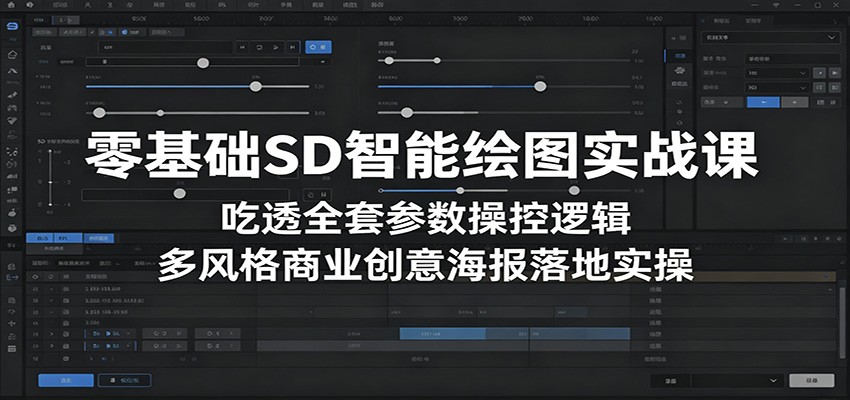 零基础SD智能绘图实战课：吃透全套参数操控逻辑，多风格商业创意海报落地实操力繁信息站-闲云创业网-老谢轻创网-中创网-福缘网-冒泡网-资源之家-魔方项目库力繁信息站