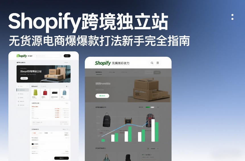 Shopify跨境独立站无货源电商爆款打法新手完全指南力繁信息站-闲云创业网-老谢轻创网-中创网-福缘网-冒泡网-资源之家-魔方项目库力繁信息站