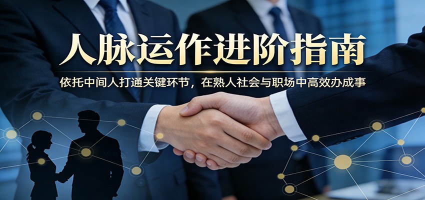 付费文章：人脉运作进阶指南，依托中间人打通关键环节，在熟人社会与职场中高效办成事力繁信息站-闲云创业网-老谢轻创网-中创网-福缘网-冒泡网-资源之家-魔方项目库力繁信息站