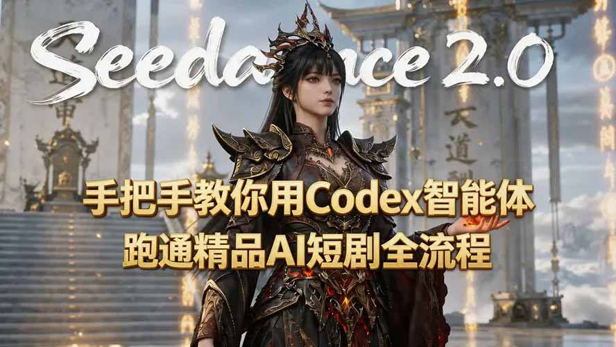手把手教你用Seedance2.0+Codex智能体跑通精品AI短剧全流程(附3种skill技能力繁信息站-闲云创业网-老谢轻创网-中创网-福缘网-冒泡网-资源之家-魔方项目库力繁信息站
