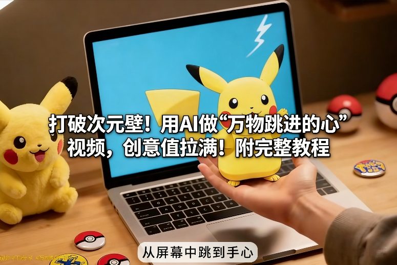 打破次元壁！用AI做【万物跳进手心】视频，创意值拉满！附完整教程力繁信息站-闲云创业网-老谢轻创网-中创网-福缘网-冒泡网-资源之家-魔方项目库力繁信息站