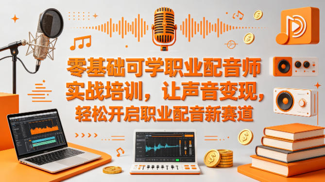 零基础可学职业配音师实战培训，让声音变现，轻松开启职业配音新赛道力繁信息站-闲云创业网-老谢轻创网-中创网-福缘网-冒泡网-资源之家-魔方项目库力繁信息站