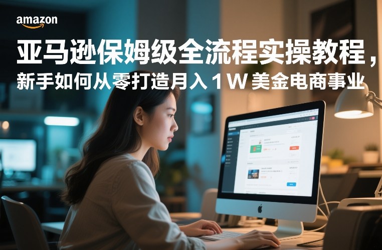 亚马逊保姆级全流程实操教程,新手如何从零打造月入1W美金电商事业力繁信息站-闲云创业网-老谢轻创网-中创网-福缘网-冒泡网-资源之家-魔方项目库力繁信息站