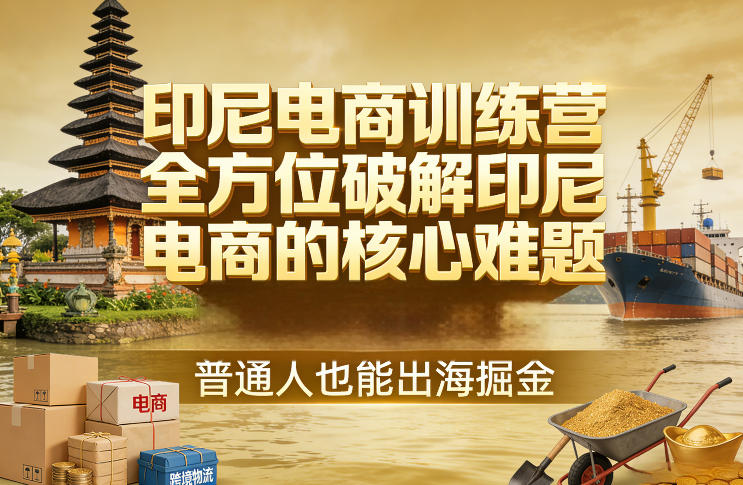 印尼电商训练营，全方位破解印尼电商的核心难题，普通人也能出海掘金力繁信息站-闲云创业网-老谢轻创网-中创网-福缘网-冒泡网-资源之家-魔方项目库力繁信息站