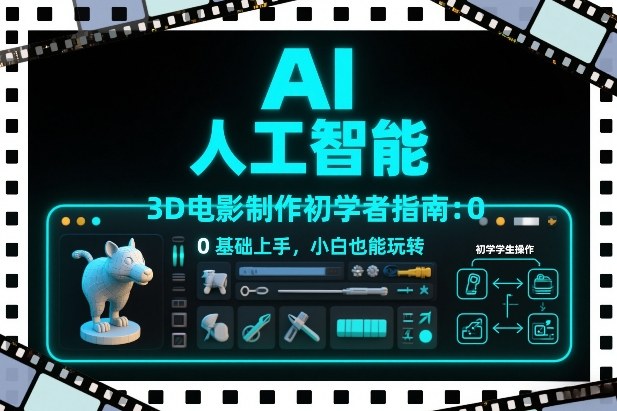 AI人工智能3D电影制作初学者指南：0基础上手，小白也能玩转力繁信息站-闲云创业网-老谢轻创网-中创网-福缘网-冒泡网-资源之家-魔方项目库力繁信息站