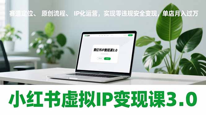 小红书虚拟IP变现课3.0，赛道定位、原创流程、IP化运营，实现零违规安全变现，单店月入过万力繁信息站-闲云创业网-老谢轻创网-中创网-福缘网-冒泡网-资源之家-魔方项目库力繁信息站