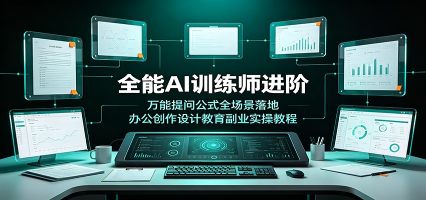 全能AI训练师进阶:万能提问公式全场景落地,办公创作设计教育副业实操教程力繁信息站-闲云创业网-老谢轻创网-中创网-福缘网-冒泡网-资源之家-魔方项目库力繁信息站