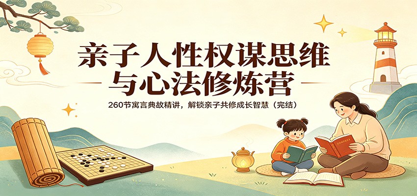 亲子人性权谋思维与心法修炼营：260节寓言典故精讲，解锁亲子共修成长智慧(完结)力繁信息站-闲云创业网-老谢轻创网-中创网-福缘网-冒泡网-资源之家-魔方项目库力繁信息站