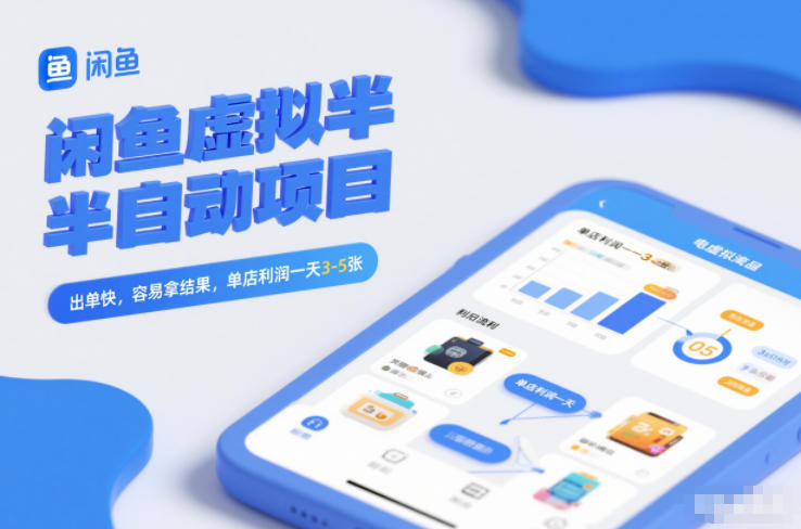 闲鱼虚拟半自动项目，出单快，容易拿结果，单店利润一天3-5张力繁信息站-闲云创业网-老谢轻创网-中创网-福缘网-冒泡网-资源之家-魔方项目库力繁信息站