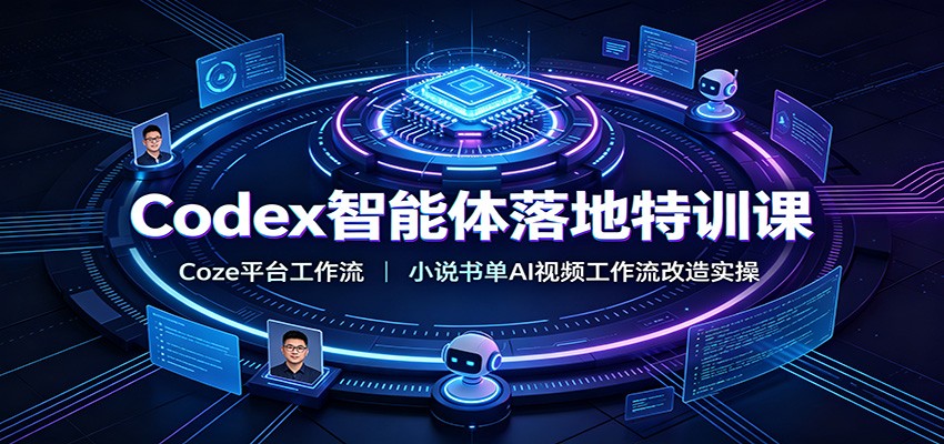Codex智能体落地特训课:Coze平台工作流,小说书单AI视频工作流改造实操力繁信息站-闲云创业网-老谢轻创网-中创网-福缘网-冒泡网-资源之家-魔方项目库力繁信息站