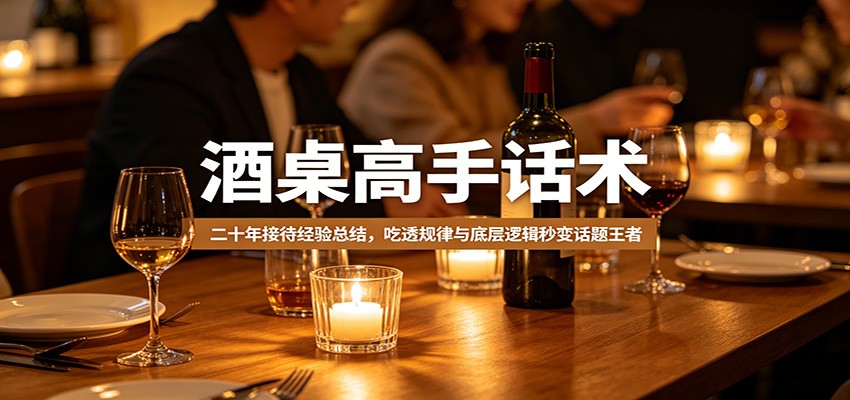 酒桌高手话术：二十年接待经验总结，吃透规律与底层逻辑秒变话题王者力繁信息站-闲云创业网-老谢轻创网-中创网-福缘网-冒泡网-资源之家-魔方项目库力繁信息站