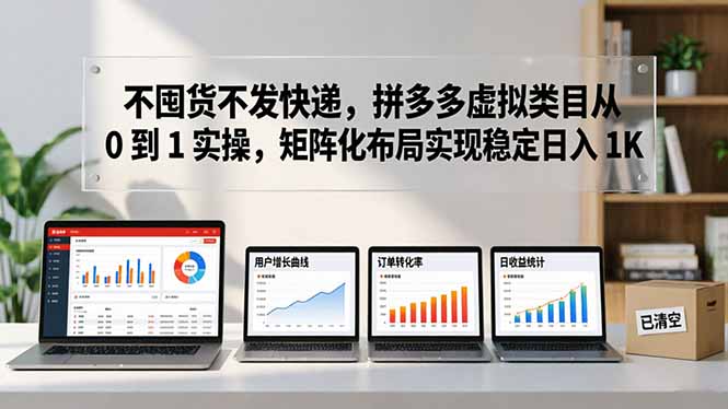 不囤货不发快递，拼多多虚拟类目从 0 到 1 实操，矩阵化布局实现稳定日入 1K力繁信息站-闲云创业网-老谢轻创网-中创网-福缘网-冒泡网-资源之家-魔方项目库力繁信息站