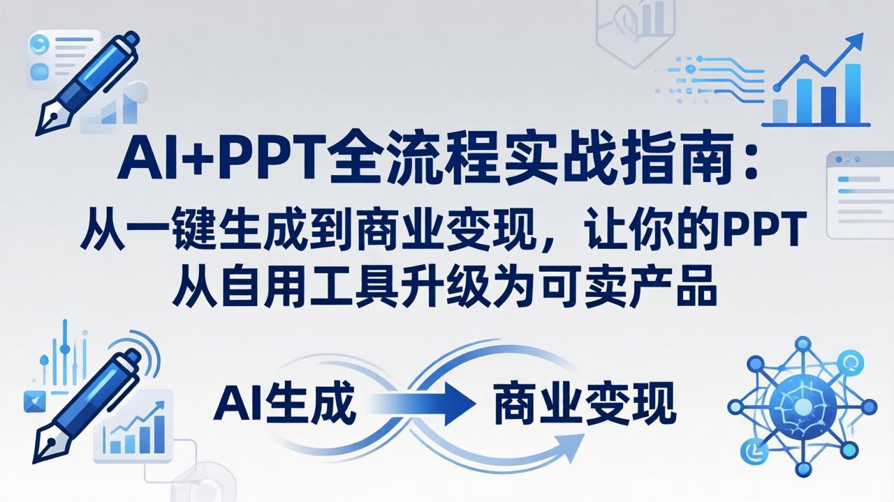 AI+PPT全流程实战指南-更新4月21：从一键生成到商业变现，让你的PPT从自用工具升级为可卖产品力繁信息站-闲云创业网-老谢轻创网-中创网-福缘网-冒泡网-资源之家-魔方项目库力繁信息站