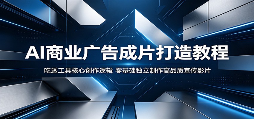 AI商业广告成片打造教程:吃透工具核心创作逻辑,零基础独立制作高品质宣传影片力繁信息站-闲云创业网-老谢轻创网-中创网-福缘网-冒泡网-资源之家-魔方项目库力繁信息站