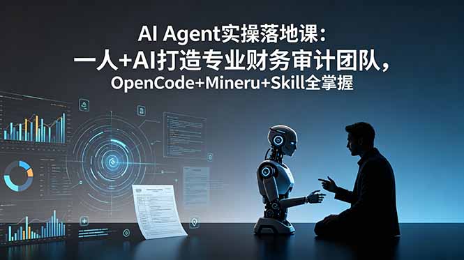 AI Agent实操落地课：一人+AI打造专业财务审计团队，OpenCode+Mineru+Skill全掌握力繁信息站-闲云创业网-老谢轻创网-中创网-福缘网-冒泡网-资源之家-魔方项目库力繁信息站