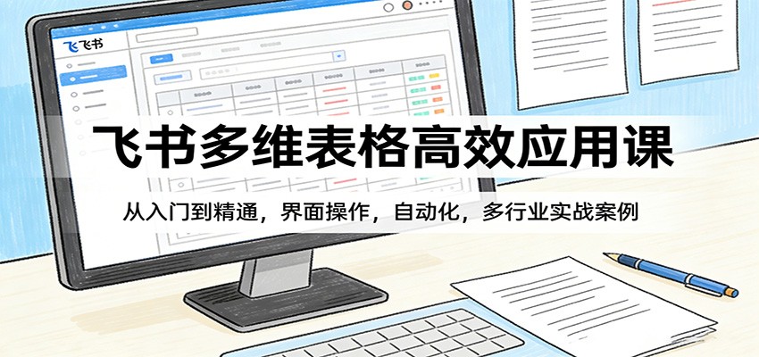 飞书多维表格高效应用课：从入门到精通，界面操作，自动化，多行业实战案例力繁信息站-闲云创业网-老谢轻创网-中创网-福缘网-冒泡网-资源之家-魔方项目库力繁信息站
