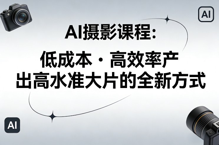 AI摄影课程，低成本高效率产出高水准大片的全新方式力繁信息站-闲云创业网-老谢轻创网-中创网-福缘网-冒泡网-资源之家-魔方项目库力繁信息站