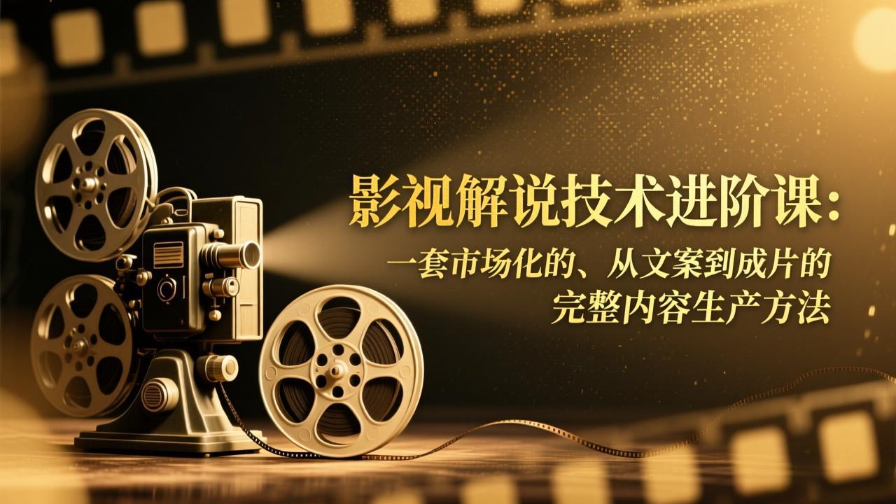 影视解说技术进阶课:一套市场化的、从文案到成片的完整内容生产方法力繁信息站-闲云创业网-老谢轻创网-中创网-福缘网-冒泡网-资源之家-魔方项目库力繁信息站