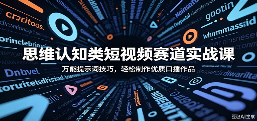 思维认知类短视频赛道实战课:万能提示词技巧,轻松制作优质口播作品力繁信息站-闲云创业网-老谢轻创网-中创网-福缘网-冒泡网-资源之家-魔方项目库力繁信息站