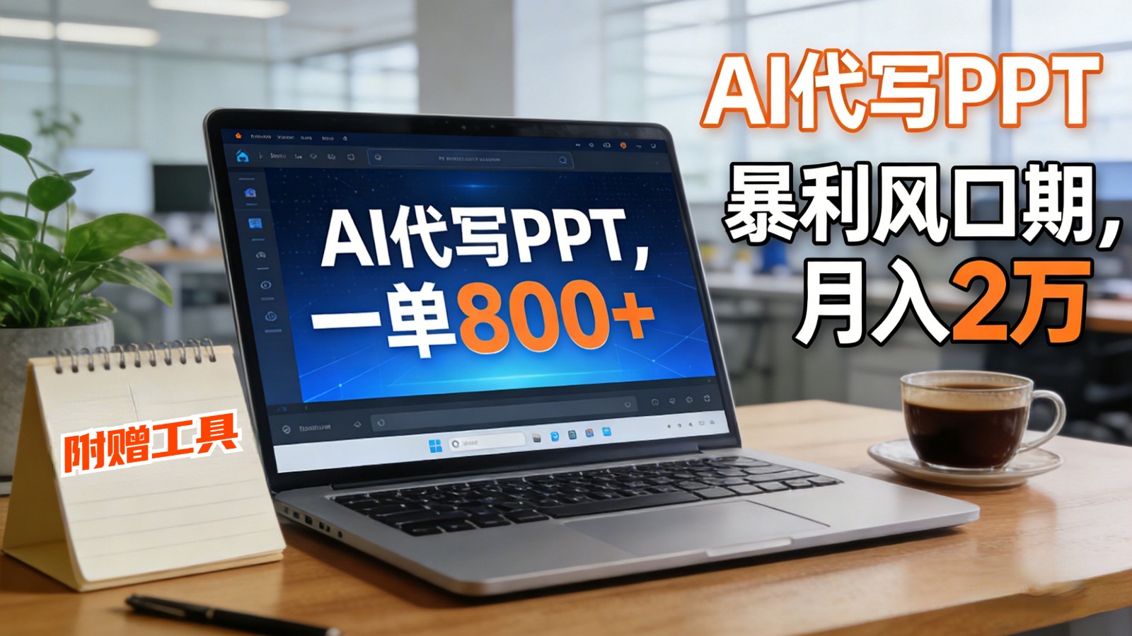 AI 代写做 PPT！一单狂赚 800+，风口期月入 2 万(工具 + 提示词直接送)力繁信息站-闲云创业网-老谢轻创网-中创网-福缘网-冒泡网-资源之家-魔方项目库力繁信息站