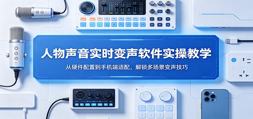 人物声音实时变声软件实操教学：从硬件配置到手机端适配，解锁多场景变声技巧力繁信息站-闲云创业网-老谢轻创网-中创网-福缘网-冒泡网-资源之家-魔方项目库力繁信息站