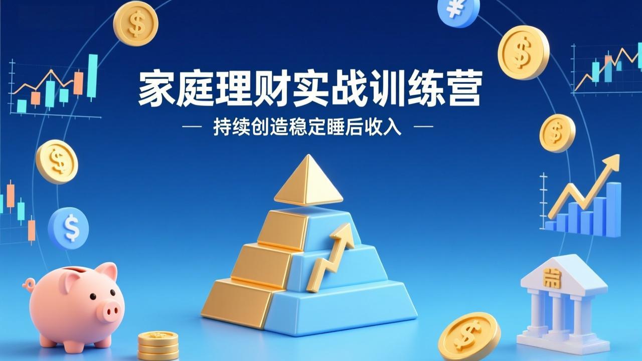 家庭理财实战训练营：从0到1建体系，三阶进阶层层递进，助你持续创造稳定睡后收入力繁信息站-闲云创业网-老谢轻创网-中创网-福缘网-冒泡网-资源之家-魔方项目库力繁信息站