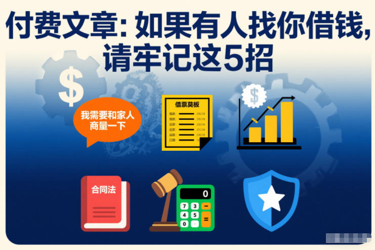 付费文章：如果有人找你借钱，请牢记这5招力繁信息站-闲云创业网-老谢轻创网-中创网-福缘网-冒泡网-资源之家-魔方项目库力繁信息站