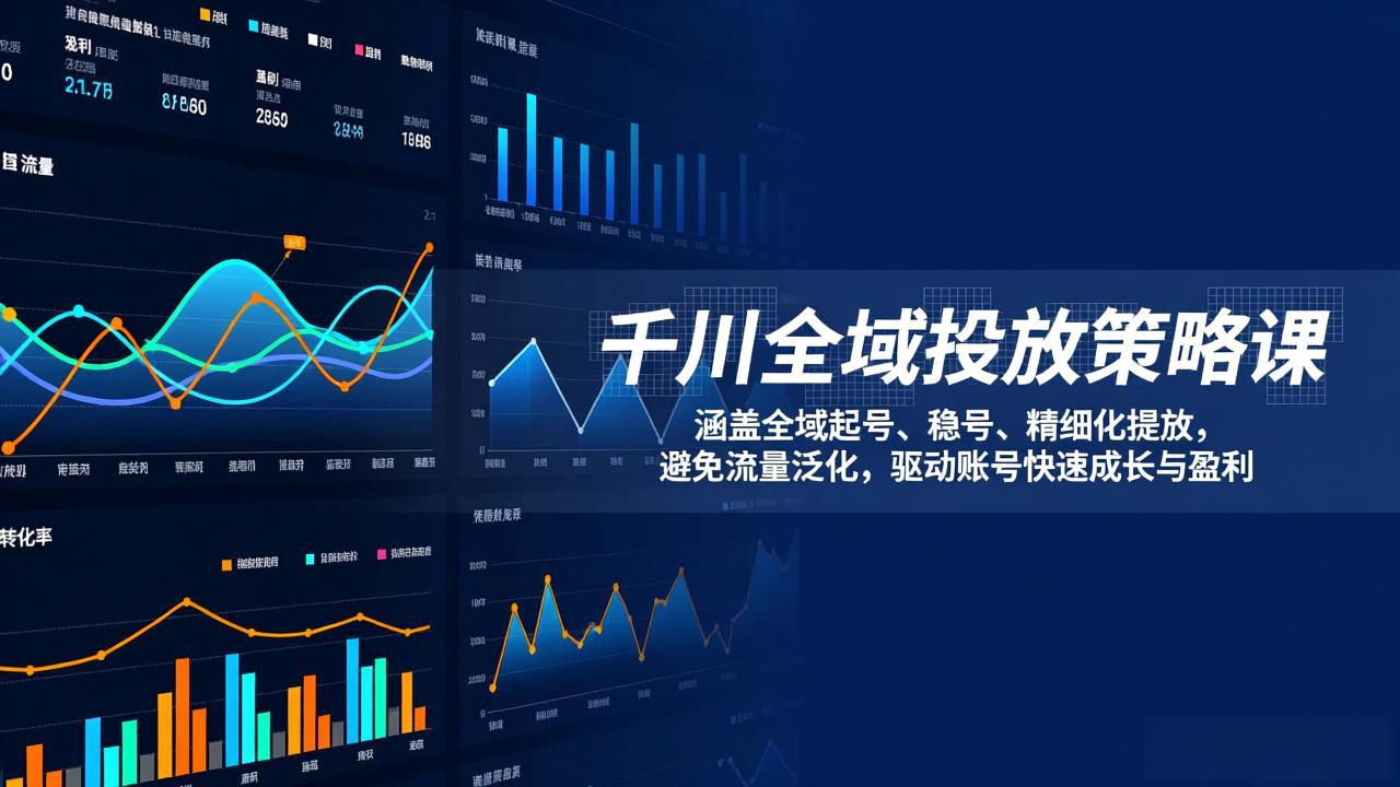 千川全域投放策略课：涵盖全域起号、稳号、精细化投放，避免流量泛化，驱动账号快速成长与盈利力繁信息站-闲云创业网-老谢轻创网-中创网-福缘网-冒泡网-资源之家-魔方项目库力繁信息站