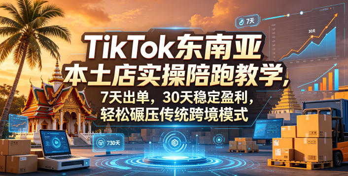 TikTok东南亚本土店实操陪跑教学,7天出单,30天稳定盈利,轻松碾压传统跨境模式力繁信息站-闲云创业网-老谢轻创网-中创网-福缘网-冒泡网-资源之家-魔方项目库力繁信息站