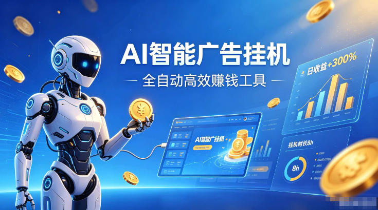 AI智能广告挂G,在家自动賺收益,全程无需人工操作、不用直播、不用拉人【揭秘】力繁信息站-闲云创业网-老谢轻创网-中创网-福缘网-冒泡网-资源之家-魔方项目库力繁信息站