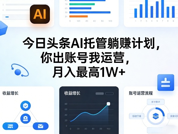 今日头条AI托管躺賺计划,你出账号我运营,月入最高1W+【揭秘】力繁信息站-闲云创业网-老谢轻创网-中创网-福缘网-冒泡网-资源之家-魔方项目库力繁信息站