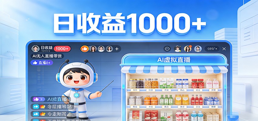 不用露脸不用说话，24小时自动卖货赚钱，全天自动直播，收益看得见力繁信息站-闲云创业网-老谢轻创网-中创网-福缘网-冒泡网-资源之家-魔方项目库力繁信息站