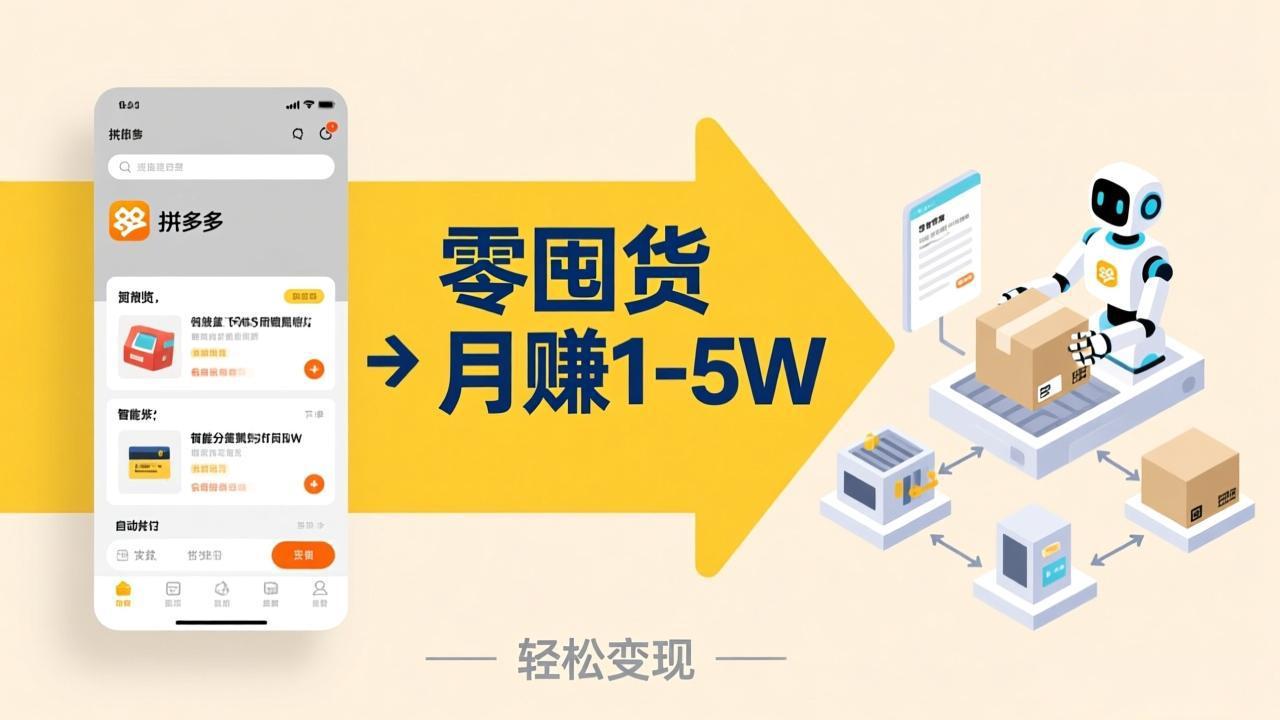不用囤货不用跑单！拼多多虚拟玩法，机器人管理发货和客服，帮你月赚 1-5W力繁信息站-闲云创业网-老谢轻创网-中创网-福缘网-冒泡网-资源之家-魔方项目库力繁信息站