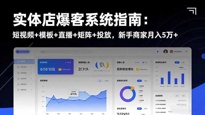 实体店爆客系统指南：短视频+模板+直播+矩阵+投放，新手商家月入5万+力繁信息站-闲云创业网-老谢轻创网-中创网-福缘网-冒泡网-资源之家-魔方项目库力繁信息站