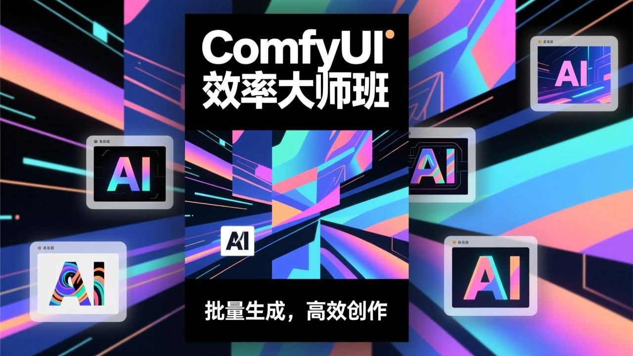 ComfyUI效率大师班：工作流搭建，批量生成，将个人AI出图效率提升5-10倍，月接单收入1-3万力繁信息站-闲云创业网-老谢轻创网-中创网-福缘网-冒泡网-资源之家-魔方项目库力繁信息站