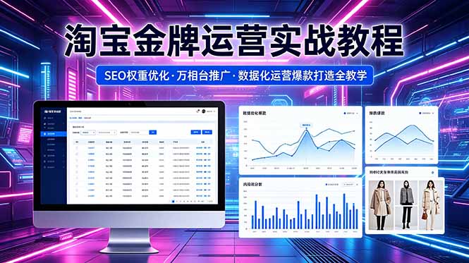 2026 淘宝金牌运营实战教程,SEO权重优化万相台推广,数据化运营爆款打造全教学力繁信息站-闲云创业网-老谢轻创网-中创网-福缘网-冒泡网-资源之家-魔方项目库力繁信息站