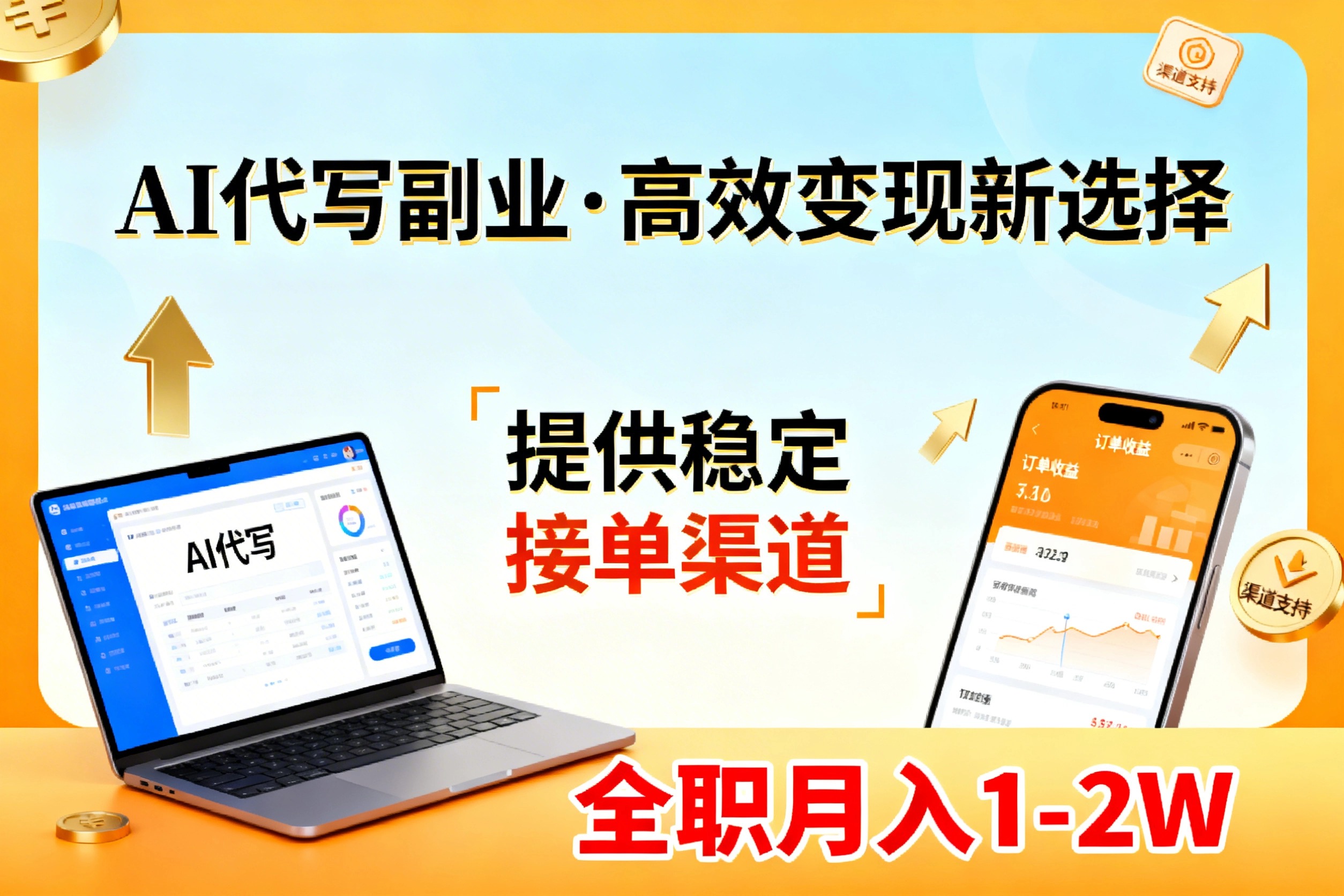 AI代写副业，高效变现，提供渠道，永不失业副业兼职 全职月入1-2W【SOP手册】力繁信息站-闲云创业网-老谢轻创网-中创网-福缘网-冒泡网-资源之家-魔方项目库力繁信息站