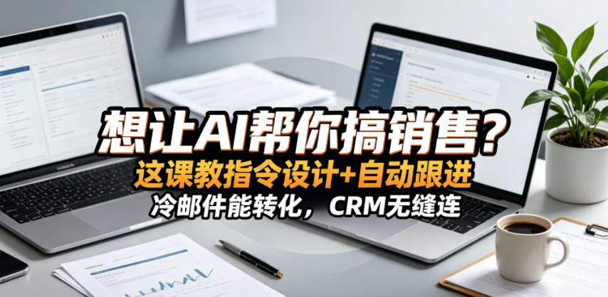 想让AI帮你搞销售?这课教指令设计+自动跟进,冷邮件能转化,CRM无缝连!【原创双语字幕】力繁信息站-闲云创业网-老谢轻创网-中创网-福缘网-冒泡网-资源之家-魔方项目库力繁信息站