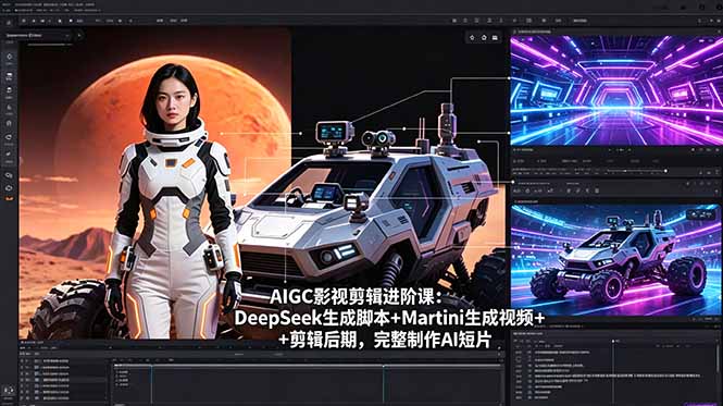 AIGC影视剪辑进阶课:DeepSeek生成脚本+Martini生成视频+剪辑后期,完整制作AI短片力繁信息站-闲云创业网-老谢轻创网-中创网-福缘网-冒泡网-资源之家-魔方项目库力繁信息站