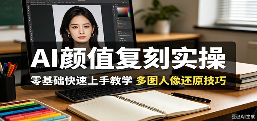 AI颜值复刻实操，零基础快速上手教学，多图人像还原技巧力繁信息站-闲云创业网-老谢轻创网-中创网-福缘网-冒泡网-资源之家-魔方项目库力繁信息站