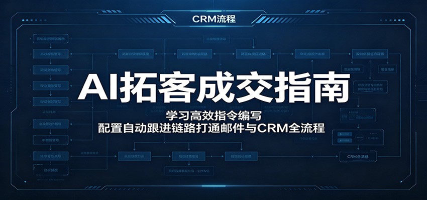 AI拓客成交指南:学习高效指令编写,配置自动跟进链路打通邮件与CRM全流程力繁信息站-闲云创业网-老谢轻创网-中创网-福缘网-冒泡网-资源之家-魔方项目库力繁信息站