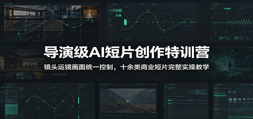 导演级AI短片创作特训营:镜头运镜画面统一控制,十余类商业短片完整实操教学(更新)力繁信息站-闲云创业网-老谢轻创网-中创网-福缘网-冒泡网-资源之家-魔方项目库力繁信息站