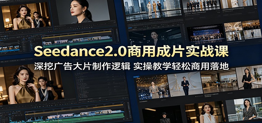 Seedance2.0商用成片实战课：深挖广告大片制作逻辑，实操教学轻松商用落地力繁信息站-闲云创业网-老谢轻创网-中创网-福缘网-冒泡网-资源之家-魔方项目库力繁信息站