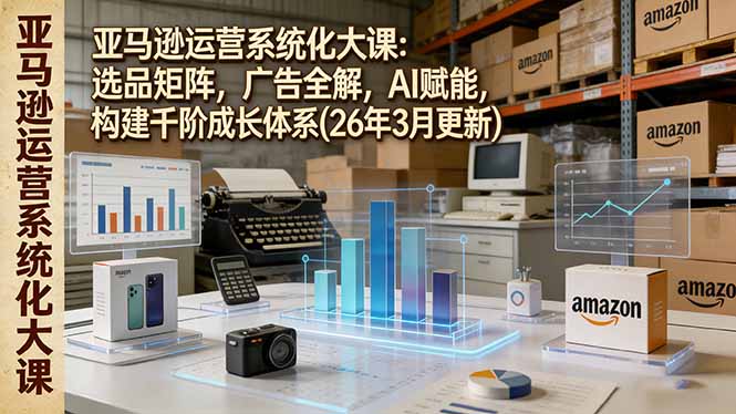 亚马逊运营系统化大课：选品矩阵，广告全解，AI赋能，构建千阶成长体系(26年3月更新力繁信息站-闲云创业网-老谢轻创网-中创网-福缘网-冒泡网-资源之家-魔方项目库力繁信息站