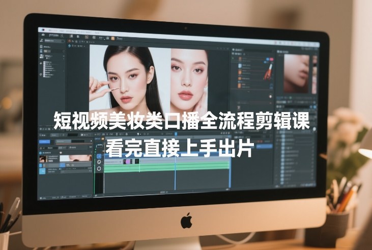 短视频美妆类口播全流程剪辑课，看完直接上手出片力繁信息站-闲云创业网-老谢轻创网-中创网-福缘网-冒泡网-资源之家-魔方项目库力繁信息站