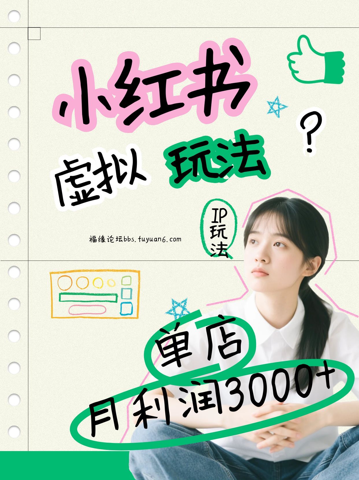 小红书虚拟玩法(铺货流和单品玩法)，单店月利润3000+，IP打法+原创商品(0违规)力繁信息站-闲云创业网-老谢轻创网-中创网-福缘网-冒泡网-资源之家-魔方项目库力繁信息站