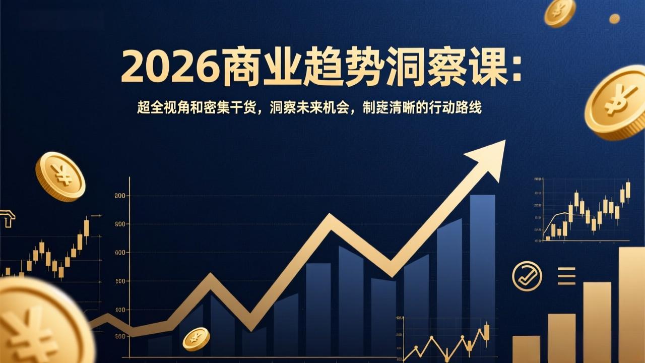 2026商业趋势洞察课：超全视角和密集干货，洞察未来机会，制定清晰的行动路线力繁信息站-闲云创业网-老谢轻创网-中创网-福缘网-冒泡网-资源之家-魔方项目库力繁信息站