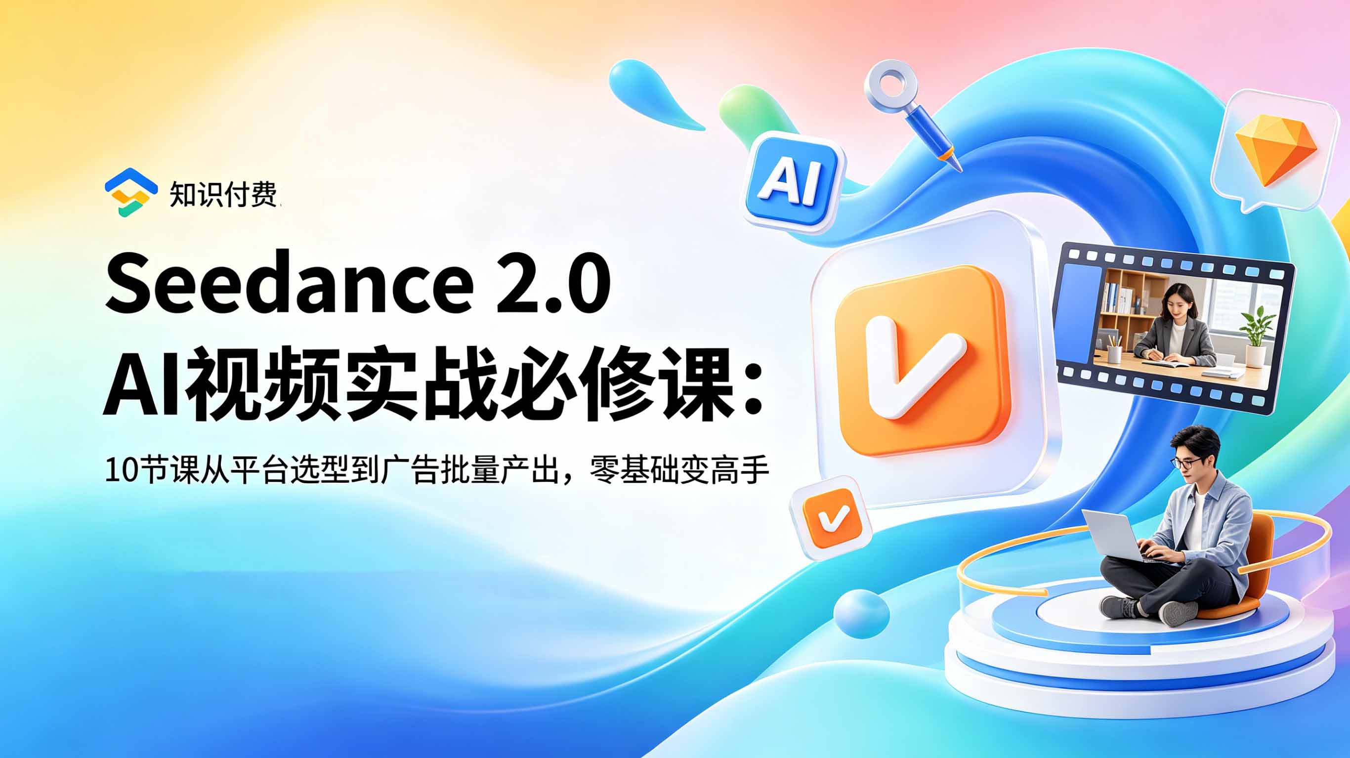 Seedance 2.0 AI视频实战必修课:10节课从平台选型到广告批量产出,零基础变高手力繁信息站-闲云创业网-老谢轻创网-中创网-福缘网-冒泡网-资源之家-魔方项目库力繁信息站