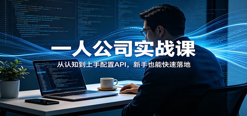 一人公司实战课:从认知到上手配置API,新手也能快速落地力繁信息站-闲云创业网-老谢轻创网-中创网-福缘网-冒泡网-资源之家-魔方项目库力繁信息站